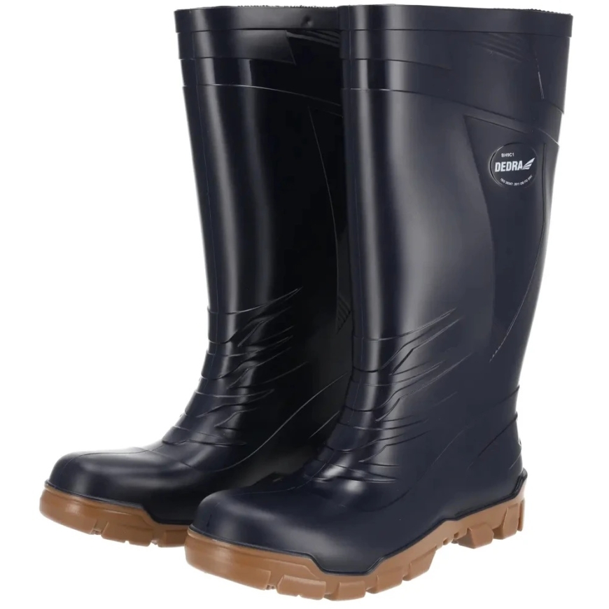 Dedra Men's Long PVC Rubber Boots, Size 45 – 2