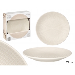 Šķīvis, gravēts, cena par 1gb (iepakojumā 6gb) bēšs, 27 cm, 3×2
