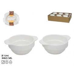 Соусник для закусок x2 360 мл 15,3x12,5x5,8 см белый, KITCHEN&GO