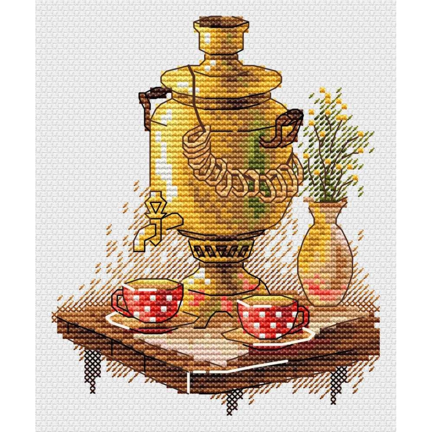 Beldizart Kryželiu siuvinėjimo rinkinys "Arbatos vakarėlis" 13*11 cm SM-1241
