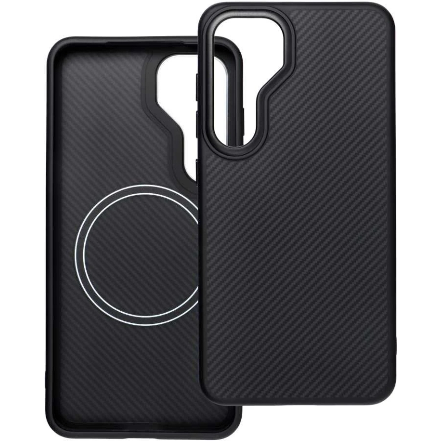 Oem Carbon Elite Mag maciņš, kas ir saderīgs ar MagSafe, Samsung Galaxy S25 melns – 2