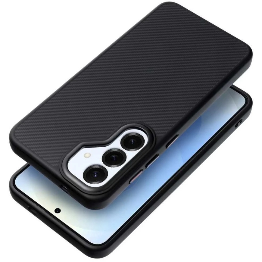 Oem Carbon Elite Mag maciņš, kas ir saderīgs ar MagSafe, Samsung Galaxy S25 melns – 4