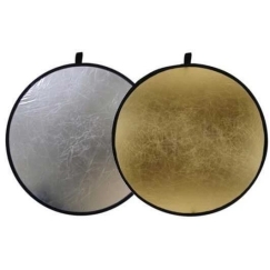 null Fotograafia reflektor - 2in1 110cm kuld-hõbedane reflektor