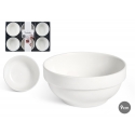 Set of 6 white porcelain bowls 9 cm, 86525, Vessia Set of 6 white porcelain bowls 9 cm, 86525, Vessia