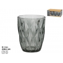 Glass Cups X6, 280 ml, Grey, 10 x 8 x 8 cm, KITCHEN&GO Glass Cups X6, 280 ml, Grey, 10 x 8 x 8 cm, KITCHEN&GO