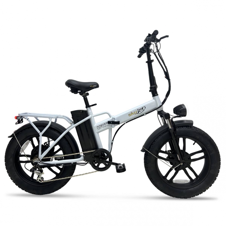 Skyjet Robusto White Folding Electric Bike