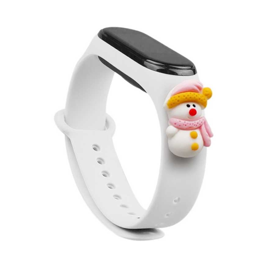 Fusion Accessories Xiaomi Mi Band 5/6 White Xmas Snowman 2