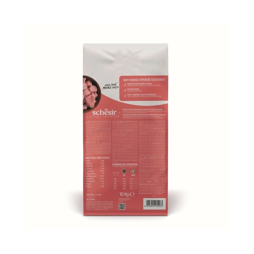 SCHESIR Animal Mono Protein Formula Steriloitu sianliha – kuiva kissanruokaa – 10 kg – 2