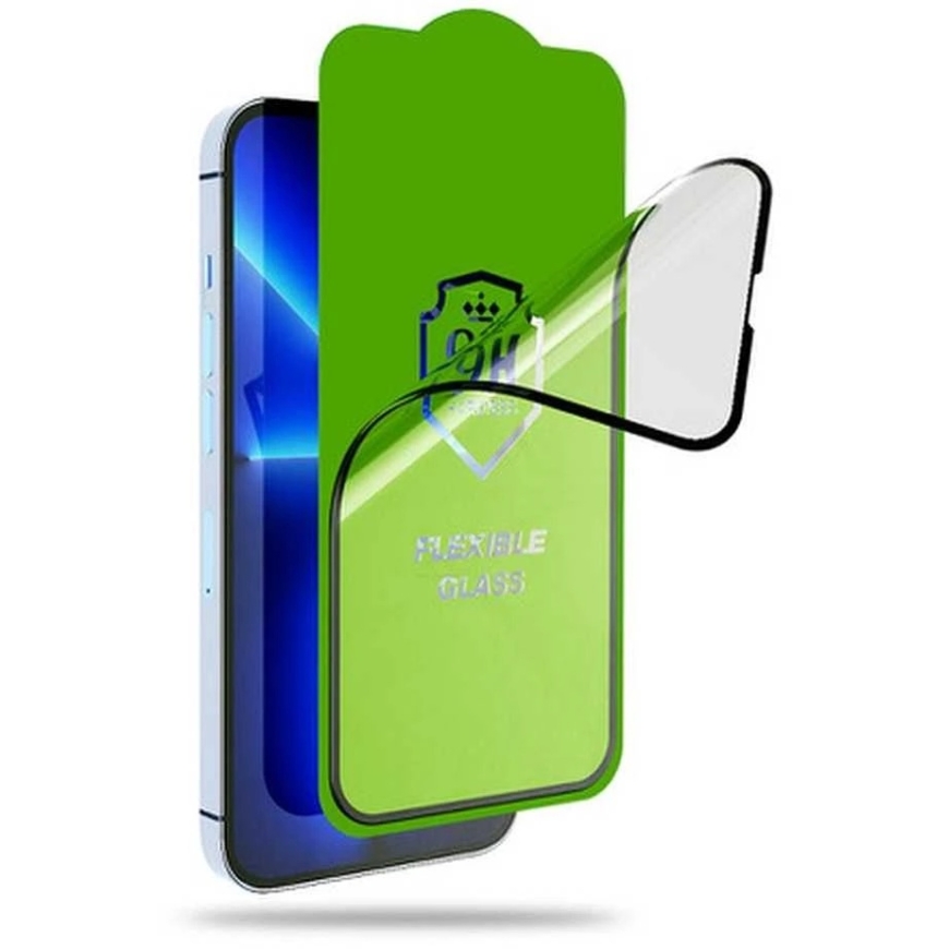 5D „Full Glue Hybrid“ stiklas, skirtas „Samsung A57 5G Bestsuit Flexible“ juodas – 2