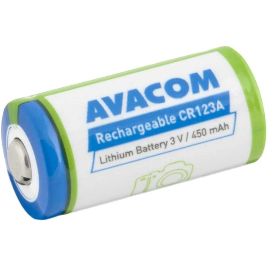 AVACOM LĪDZSTRĀVAS AKUMULATORS AVACOM CR123A, RCR123A 3V 450MAH 1,4WH – 2