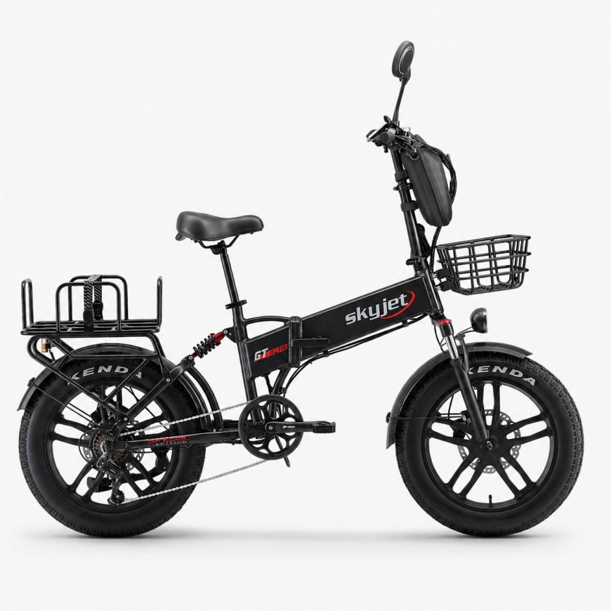 Saliekamais elektriskais velosipēds Skyjet GTIII PRO PLUS Black