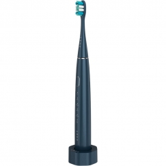 Langaton hammasharja, navy sininen, 3 harjaspäätä, 1400mAh, toiminnot: pehmeä, puhdas, hieronta, valkoinen, pyyhkäisy.