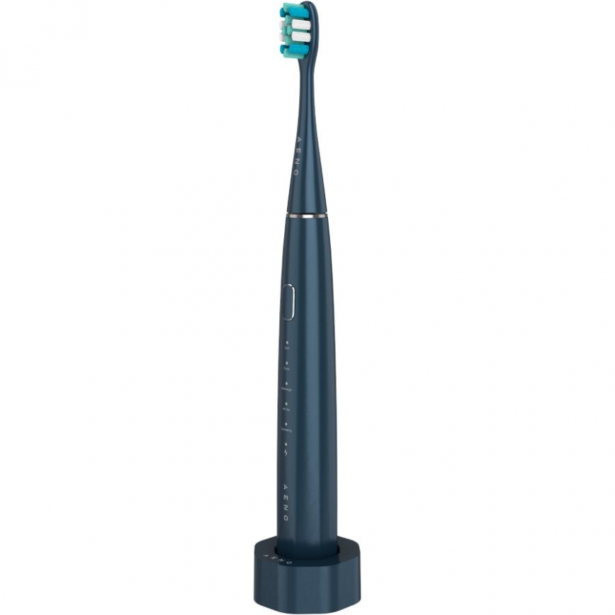 Bezvadu zobu suka, jūras zilā krāsā, 3 zobu birstes galvas, 1400mAh, funkcijas: maiga, tīrīšana, masāža, balta, notīrīšana.