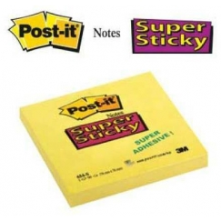 Post-it Super Sticky -viestilappu, 76 x 76 mm, keltainen