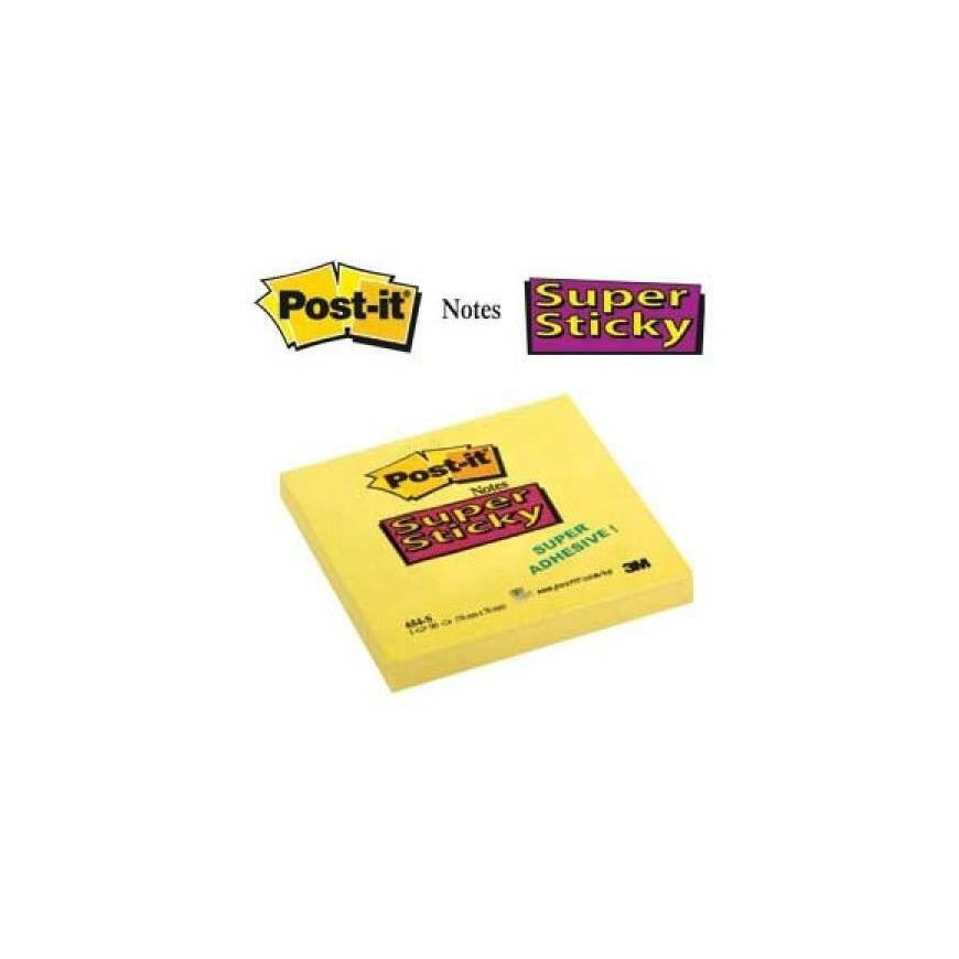 Post-it Super Sticky -piezīme, 76 x 76 mm, dzeltena