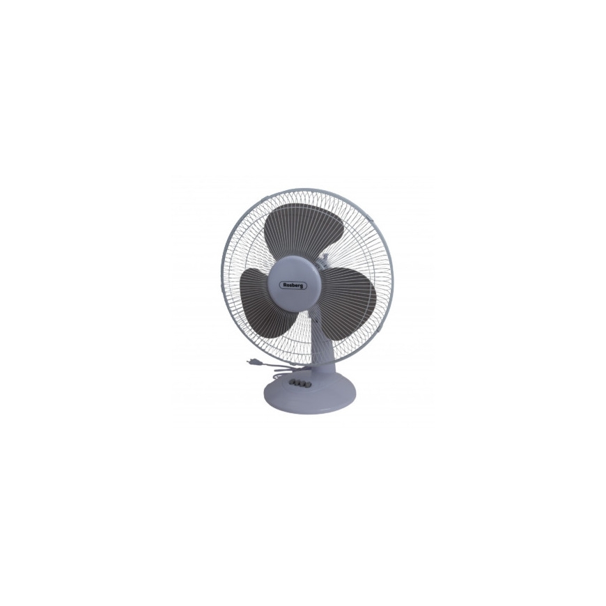 Lauaventilaator, 40W, 40cm, 3 kiirusevalikut, valge/hall, R51760
