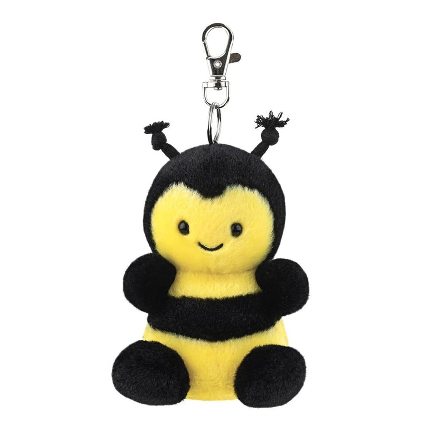 AURORA PALM PALS Pehmolelu avaimenperä - mehiläinen, 10 cm