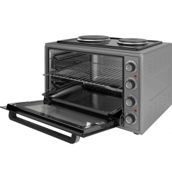 Elektriskā cepeškrāsns ar plīts virsmām, 70L, 2000W, plīts virsm