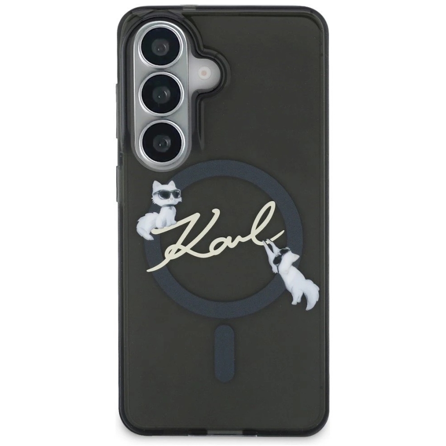 Karl Lagerfeld IML KC Script MagSafe Case for Samsung Galaxy S26 Plus in Black – 4
