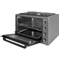 Elektriskā cepeškrāsns ar plīts virsmām, 65L, 2000W, plīts virsm