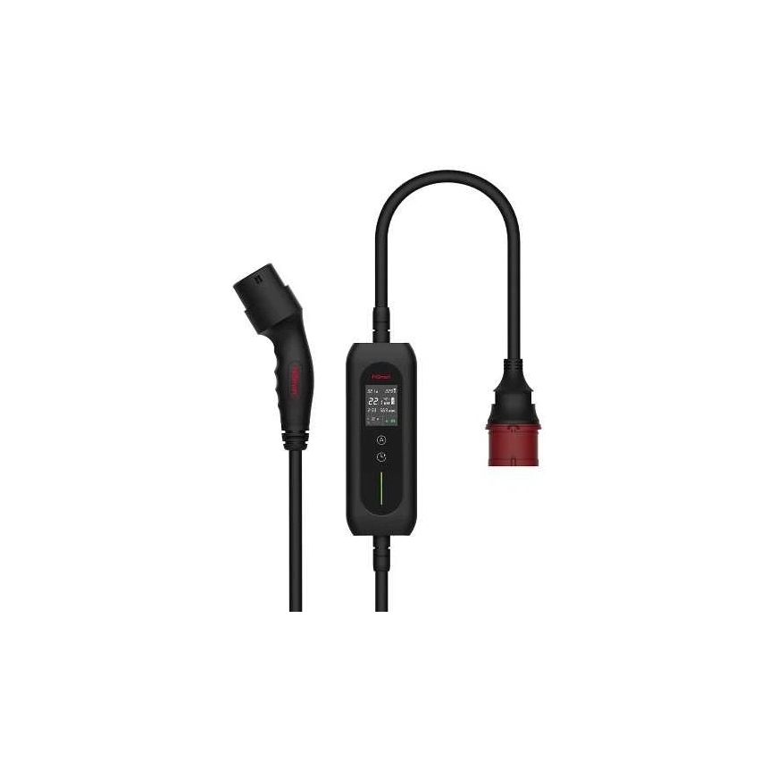 Hismart Elektromobilio nešiojamas įkroviklis Type 2 - CEE, 22kW, 6-32A, 3-fazis, 5m