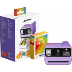 Polaroid Go Gen 3 instant camera and color film, 8 pictures, purple