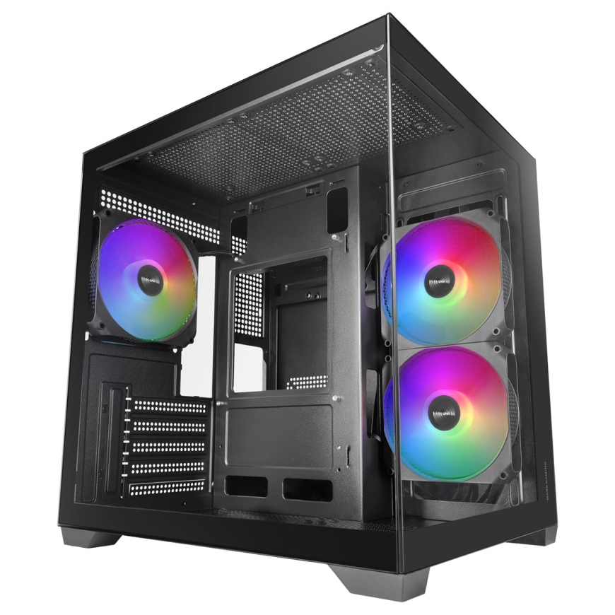 Mars Gaming MCVIEW3 arvuti korpus Mini Tower Must