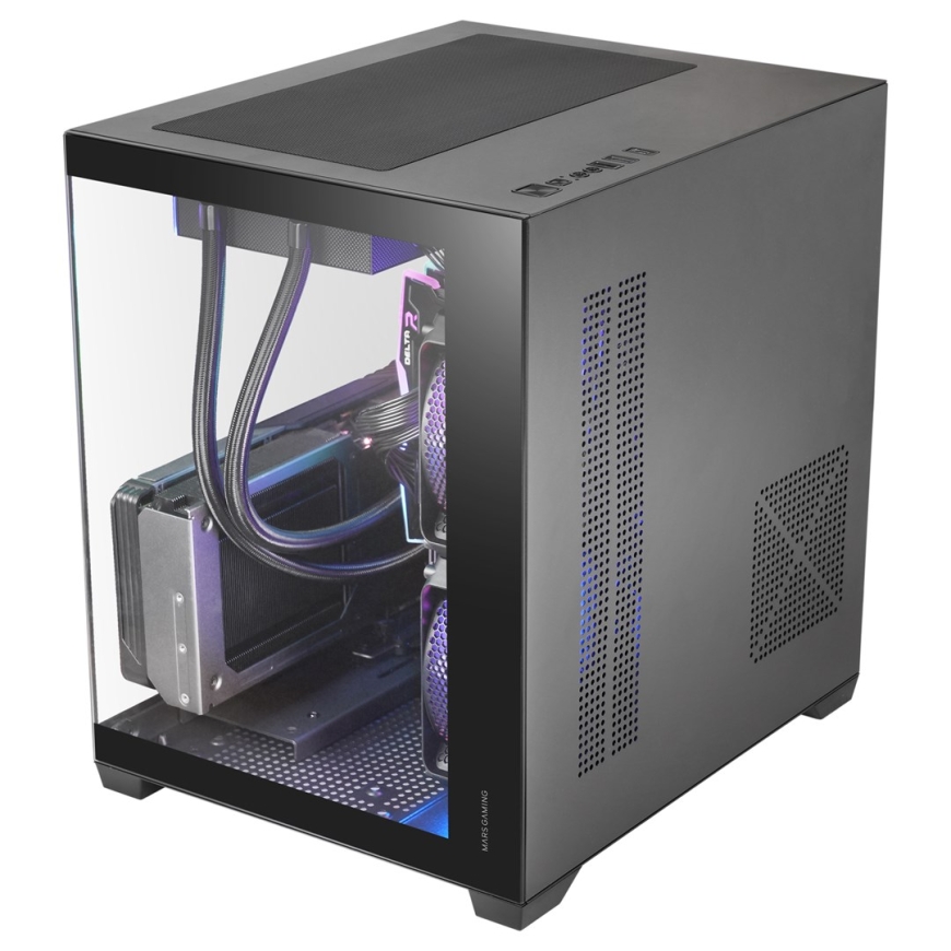 Mars Gaming MCVIEW3 tietokonekotelo Mini Tower Musta – 4