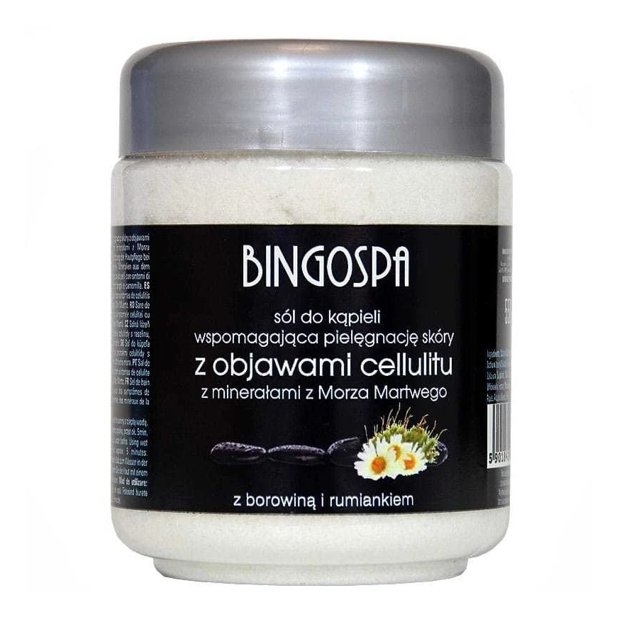 Bingospa Anticeliulitinė vonios druska su Negyvosios jūros mineralais ir purvu 550g