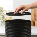 Russell Hobbs RH03269EU7 Ribbed Bread Bin, Black Russell Hobbs RH03269EU7 Ribbed Bread Bin, Black