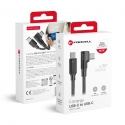 Кабель USB C на USB C Forcell F-Energy QC4.0 PD 5A 100W Cafule 90° 2 м CC-1Deg черный