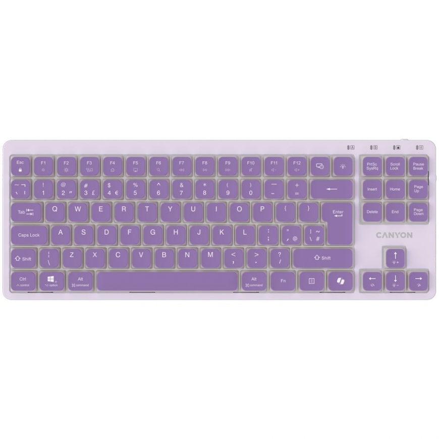 CANYON tastatūra OnType 10 zema profila EN vadu violeta