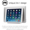 DESIRE2 adjustable desktop stand for two devices, aluminum DESIRE2 adjustable desktop stand for two devices, aluminum