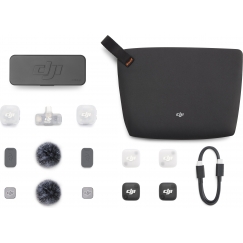 DJI Mic Mini 2, two transmitters + mobile receiver and charging case