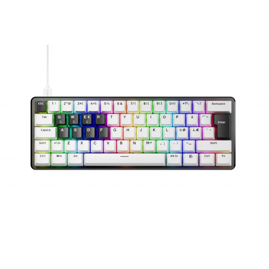 Pulsar PCMK 3 HE 60 ISO Nordic gaming keyboard, white – 2