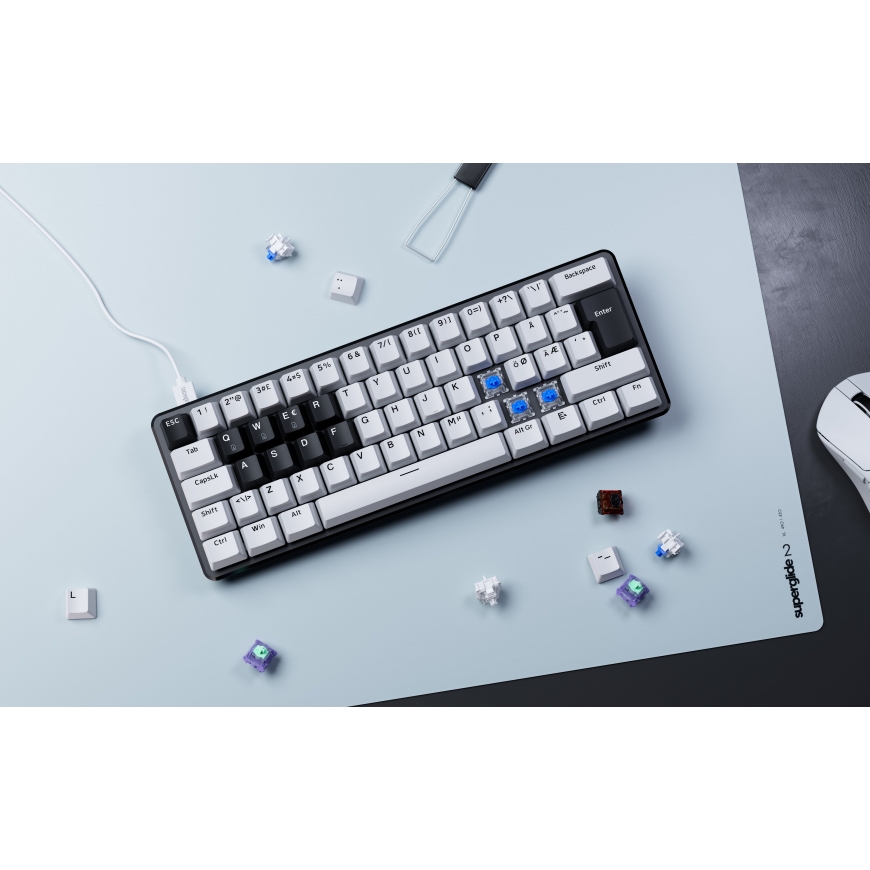 Pulsar PCMK 3 HE 60 ISO Nordic gaming keyboard, white – 4