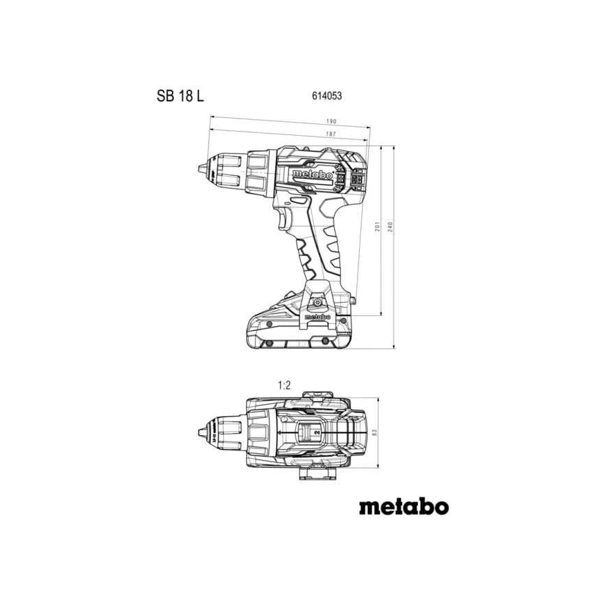 METABO Cordless Smuginis grežtuvas SB 18 L Set (614053900) – 3