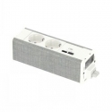 SCHNEIDER ELECTRIC UNICA SYSTEM+ MOD.UNIT 2XSCHUKO+USBA/C WHITE/GREY