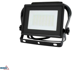 Bemko 30W LED kaasaskantav prožektor KASTEL, must, 6500K, IP65, 110°
