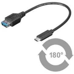 PremiumCord USB-C - USB 3.1 M-F -sovitin 20 cm