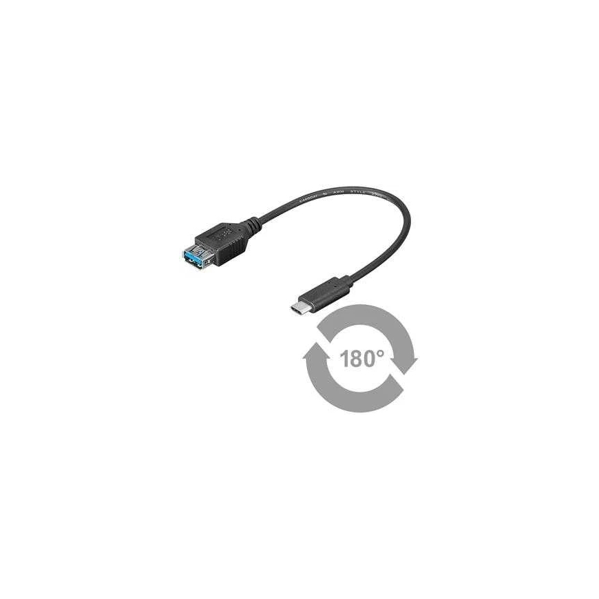 PremiumCord USB-C - USB 3.1 M-F -sovitin 20 cm