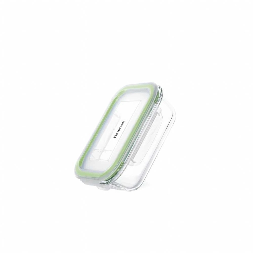 Fissman Talpykla su dangteliu 15x11x6 cm / 370 ml (borosilikatinis stiklas)