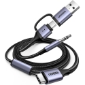 Ugreen 2in1 USB-C - USB-A/C ääniadapteri mini-liitännällä - musta Ugreen 2in1 USB-C - USB-A/C ääniadapteri mini-liitännällä - musta
