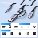 Ugreen 2in1 USB-C - USB-A/C ääniadapteri mini-liitännällä - musta Ugreen 2in1 USB-C - USB-A/C ääniadapteri mini-liitännällä - musta