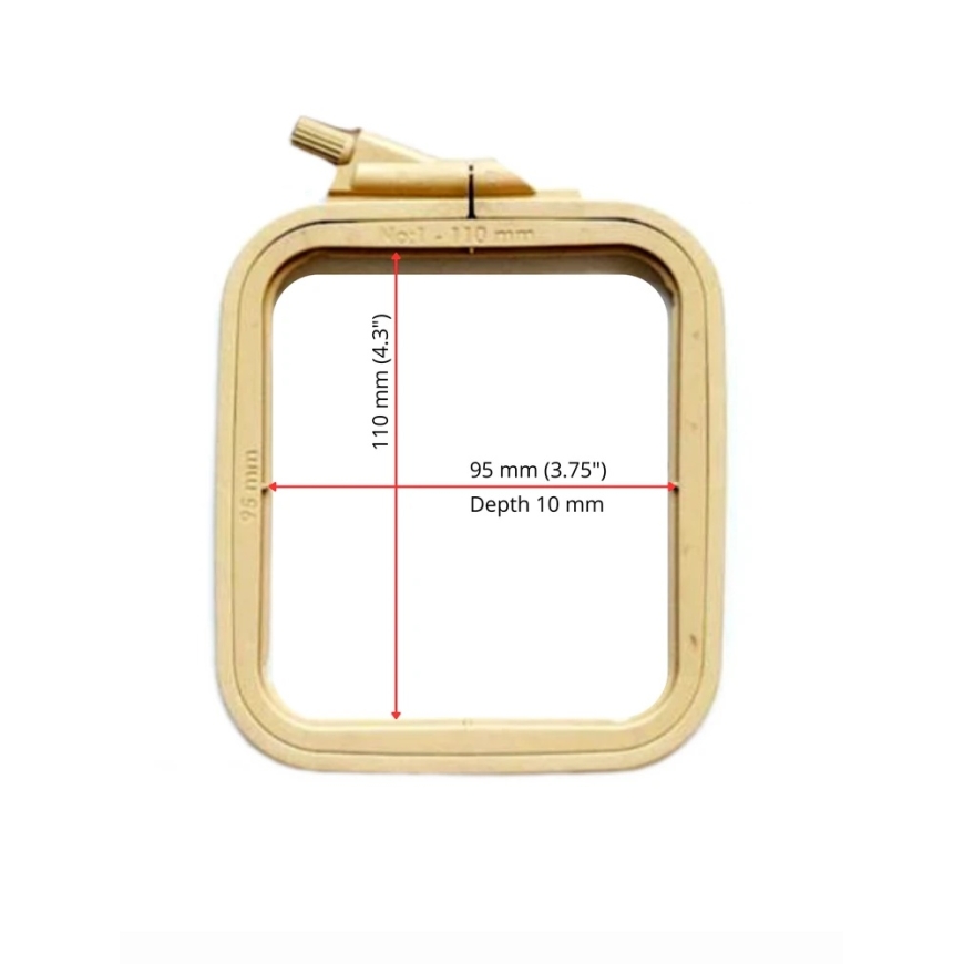 Nurge Marketing Nurge Square (Ristkülik) Plastmassist Rings 9.5*11 cm (pruun) 170-11BR – 2