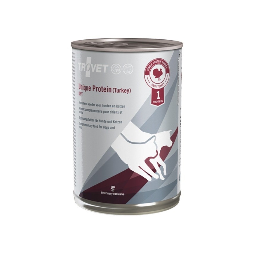 TROVET Unique Protein UPT Индейка Моно - влажный корм для собак и кошек - 400 г