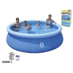 Piepūšams peldbaseins ar filtru, 3618L , 300 cm x 300 cm, augstu