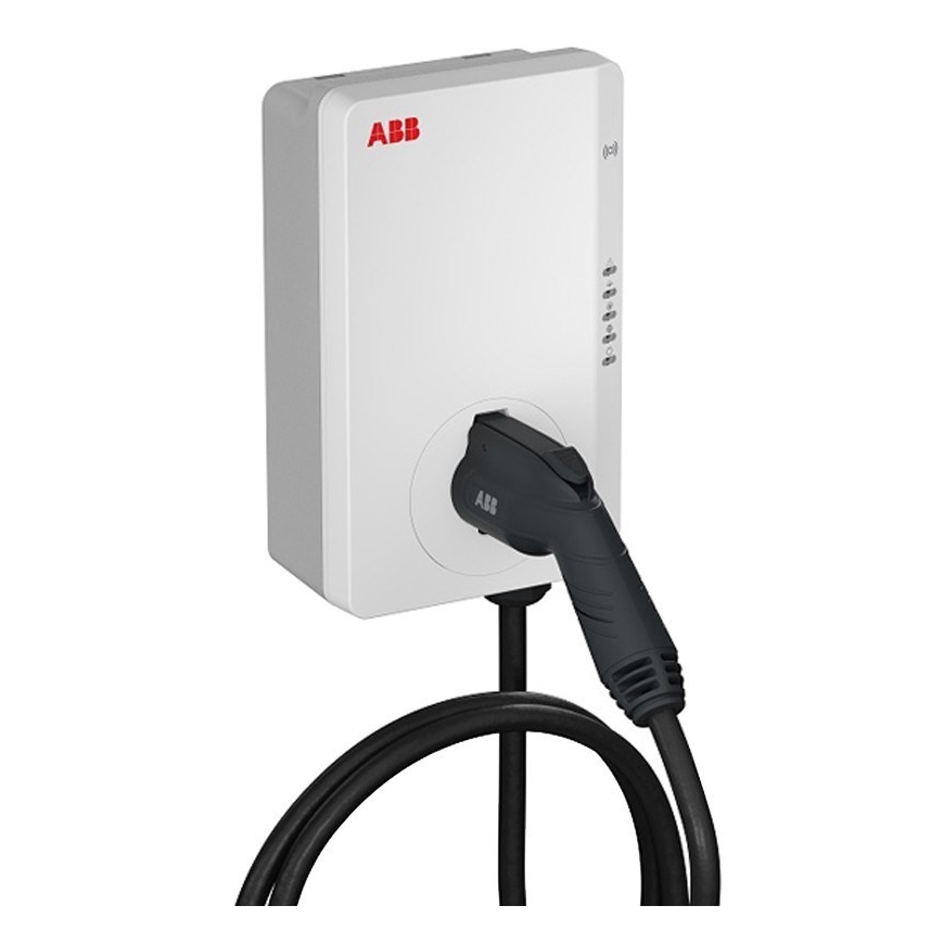 ABB Terra AC W11-G5-R-V2-0 latausasema: Terra AC seinälaite 11 kW, Tyyppi 2, 5 m kaapeli, 3-vaihe/16 A, RFID, versio 2