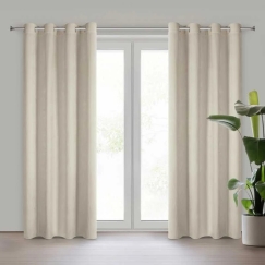 Eurofirany ZAS/VANI/ LIGHT SAND COLOR 140X250 TRANSPARENT