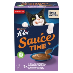 PURINA Felix Sauce Time - märkäruoka kissoille - 6x40g